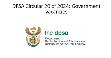 Circular 20 of 2024: Department of Public Service and Administration(DPSA) is Has Opened Various Government Positions