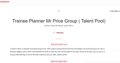 Join Mr Price Group's Talent Pool As A Trainee Planner
