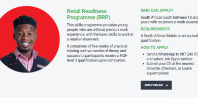 Shoprite Retail Readiness Programme (RRP): For Those Without Previous work experience But Have A Passion For Retail Environment