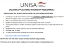R114 080.00 Per Year UNISA ICT Internships For Unemployed South African Citizens
